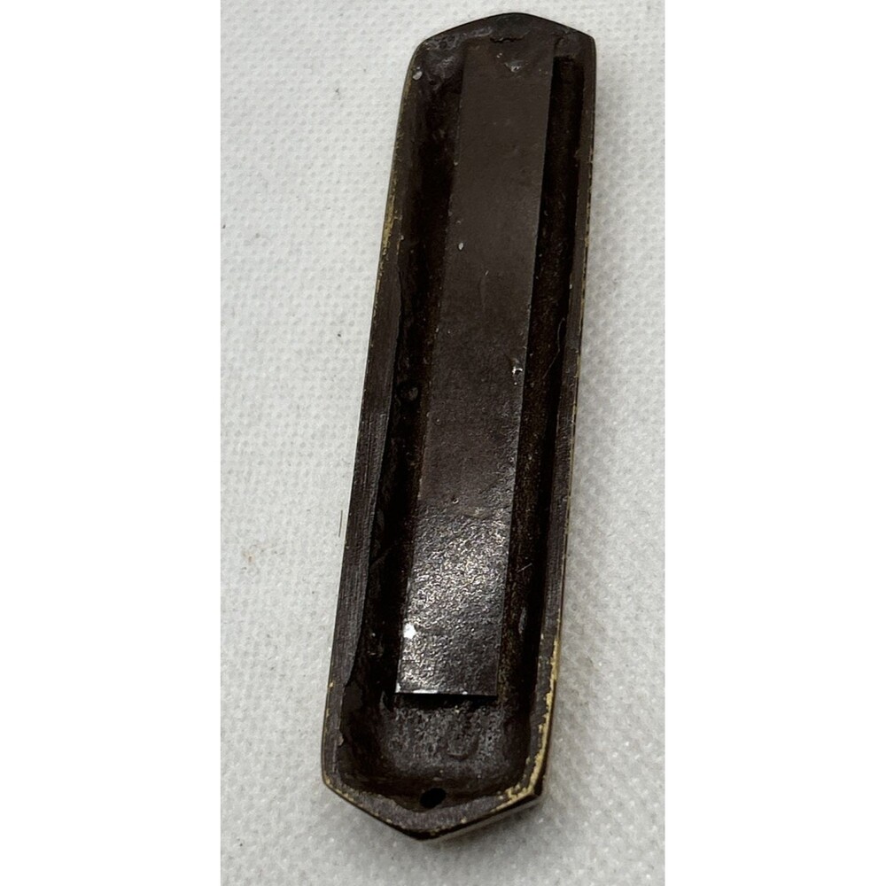 Brass Green Epoxy Mezuzah Hen Holon Israel No Scroll 3” House warming Gift - Picture 2 of 5